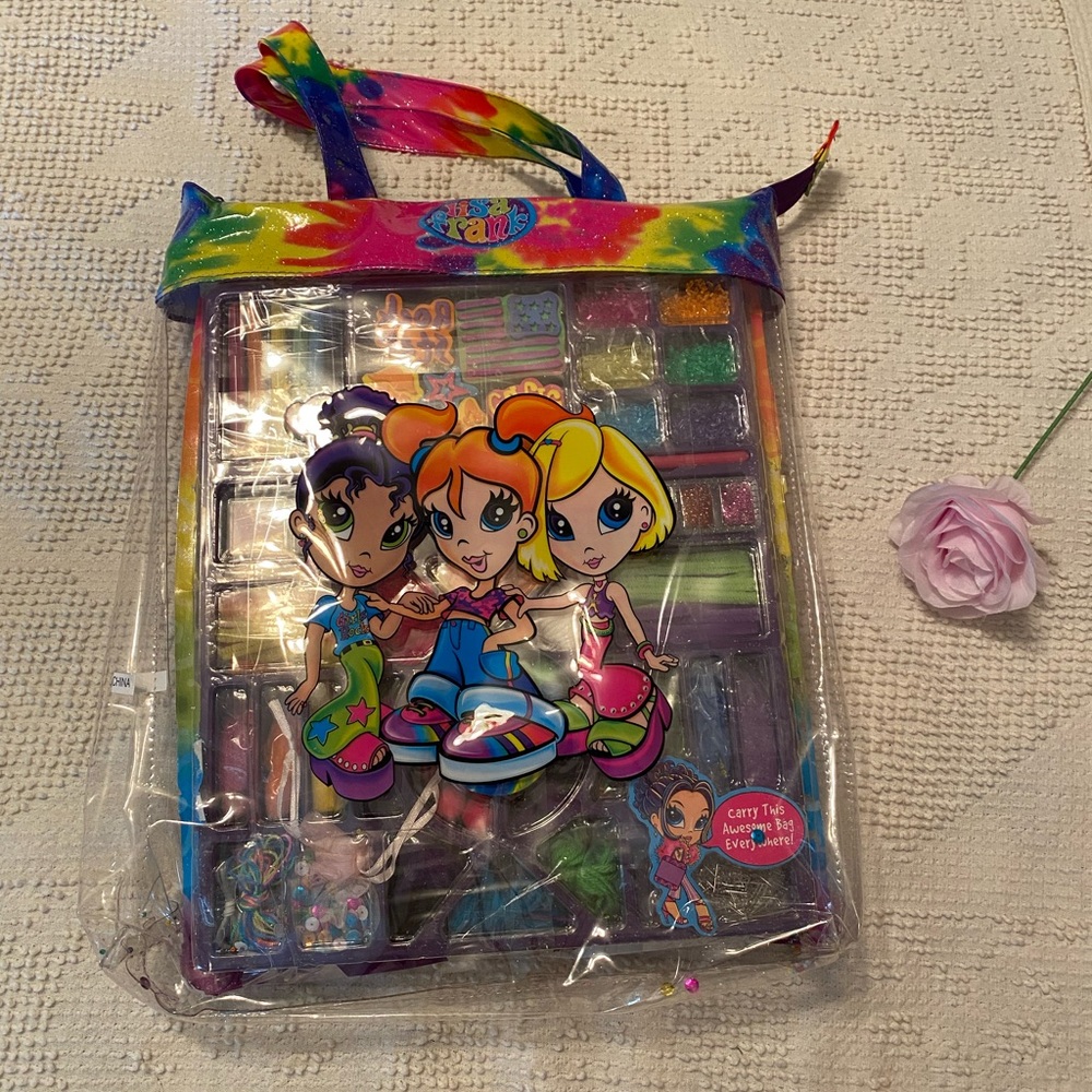 Kidcore Y2K Lisa Frank “Fab Friends “ Tote & Craft Set